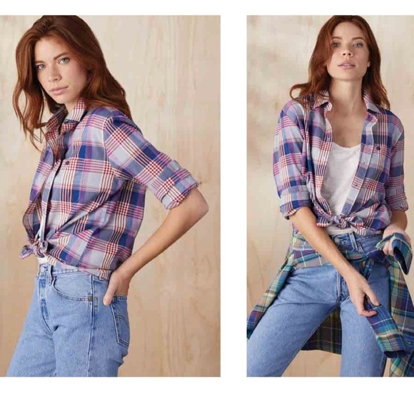 Pendleton Women Seaside Plaid Button Down Shirt Medium - Picture 12 of 12